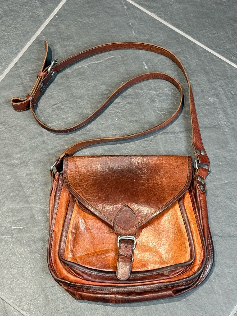Vintage Leather Crossbody Purse Komal’s Passion Leather